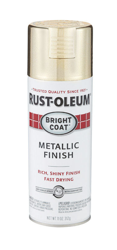 RUST-OLEUM - Rust-Oleum Stops Rust Gold Bright Coat Metallic Spray 11 oz - Case of 6