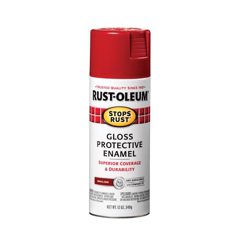 RUST-OLEUM - Rust-Oleum Stops Rust Gloss Regal Red Spray Paint 12 oz