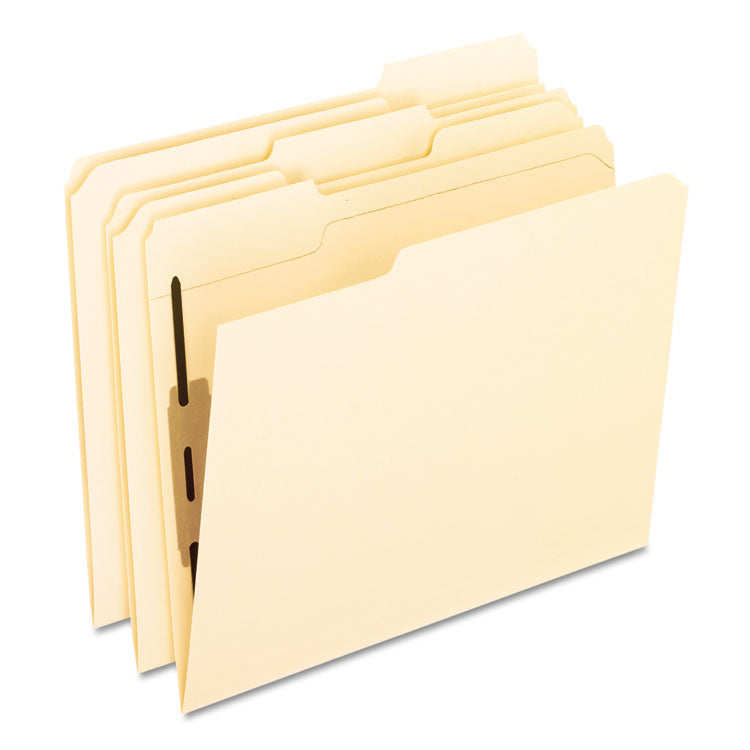 Pendaflex - Manila Fastener Folders with Bonded Lesspace Fasteners, 1 Fastener, Letter Size, Manila Exterior, 50/Box