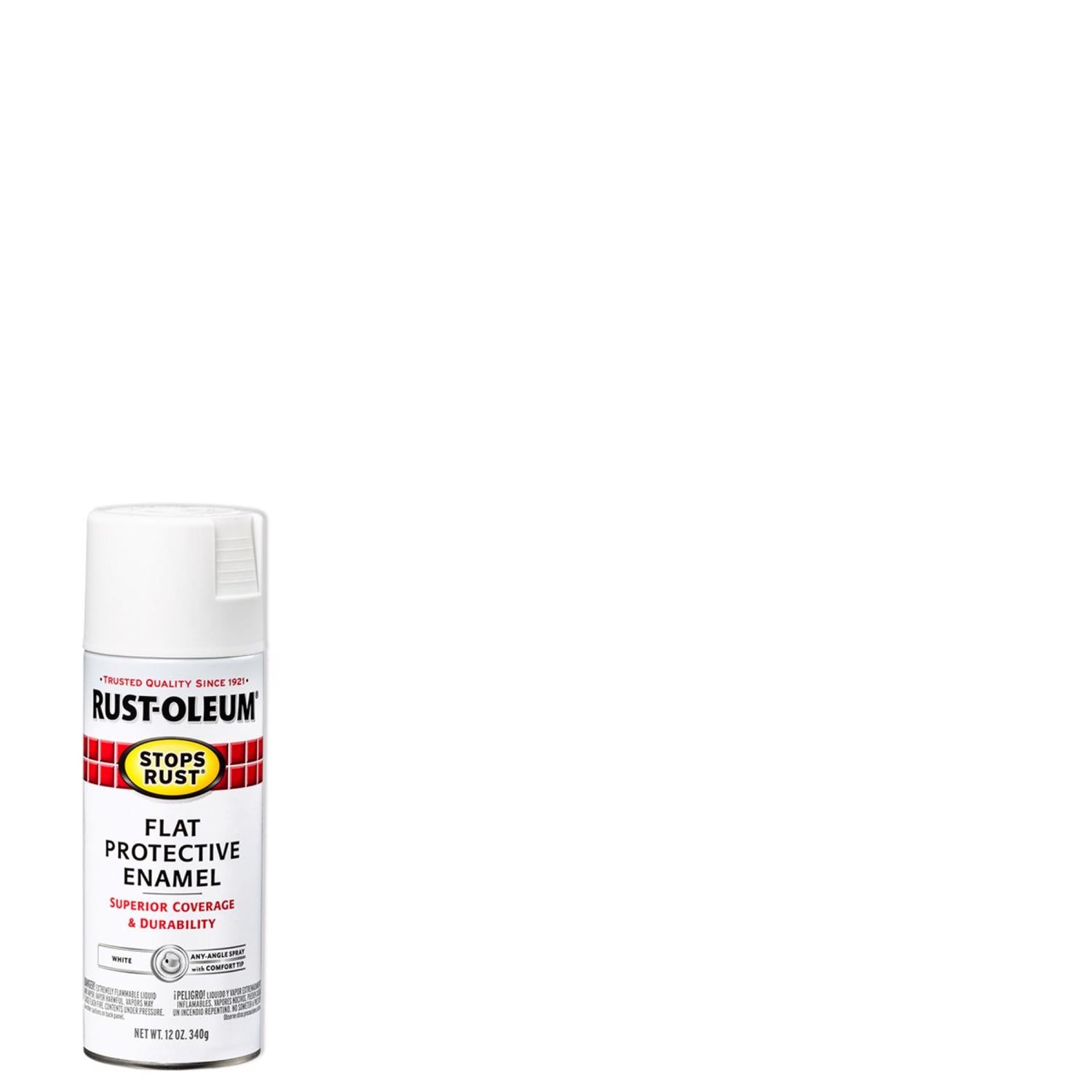 Rust-Oleum Stops Rust Flat White Spray Paint 12 oz - Case of 6