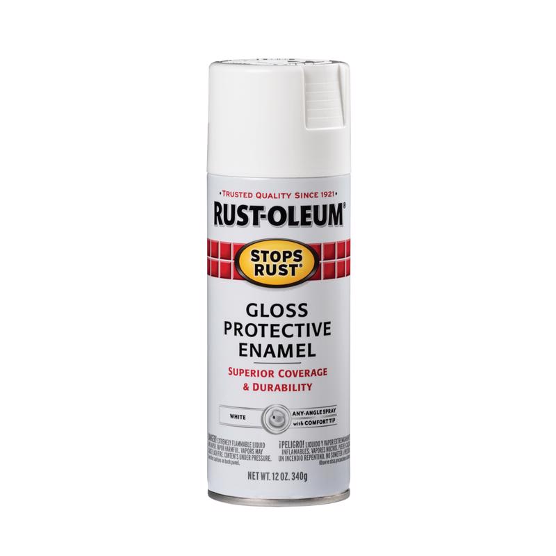 RUST-OLEUM - Rust-Oleum Stops Rust Gloss White Spray Paint 12 oz - Case of 6