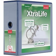 Cardinal Xtralife ClearVue Locking Slant-D Binders [BINDER;X-LIFE;DRING;5";BE-EA]