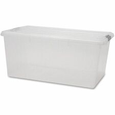 IRIS Clear Storage Boxes with Lids [TOTE;W/LID;68 QT;CL-CT]