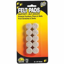 Scratch Guard Self-Adhesive Felt Circles [GUARD;SCRATCH;FELT;3/4"CRCL-PK]