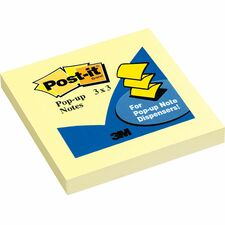 Post-it&reg; Pop-up Notes [NOTE;POPUP;3X3;90SH;CANARY-PD]