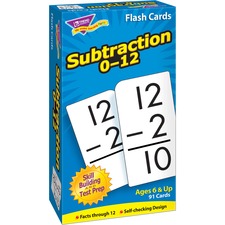 Trend Math Flash Cards - Educational - 1 / Box [CARDS;FLASH;SUBTRCTION;0-12-BX]
