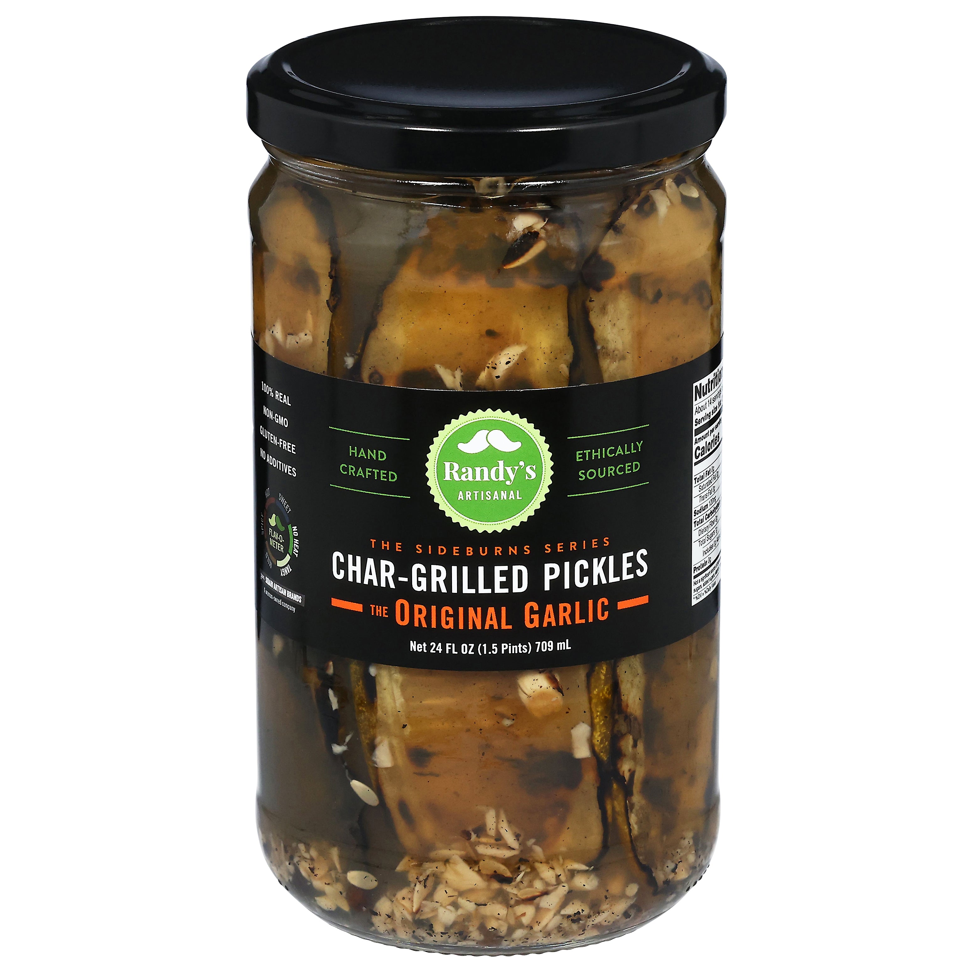 Randy's Artisanal Char-Grilled The Original Garlic Pickles 24 fl oz - Case of 6