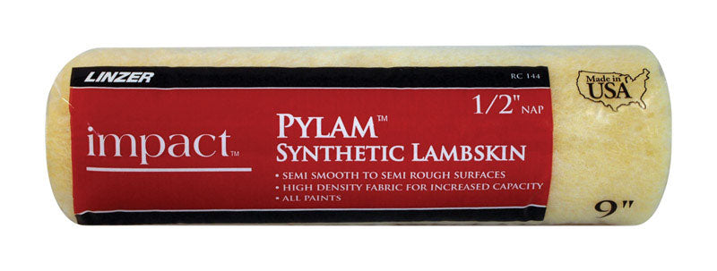 LINZER - Linzer Impact Pylam Synthetic Lambskin 9 in. W X 1/2 in. Regular Paint Roller Cover 1 pk - Case of 12