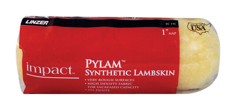 LINZER - Linzer Impact Pylam Synthetic Lambskin 9 in. W X 1 in. Regular Paint Roller Cover 1 pk - Case of 12