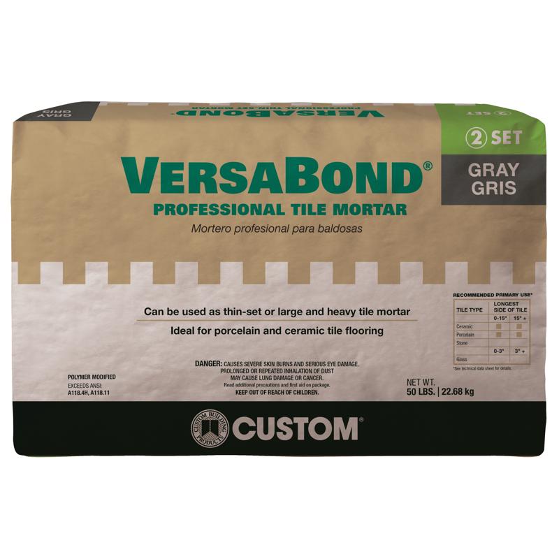 CUSTOM BUILDING PRODUCTS - Custom Building Products VersaBond Gray Thin-Set Mortar 50 lb