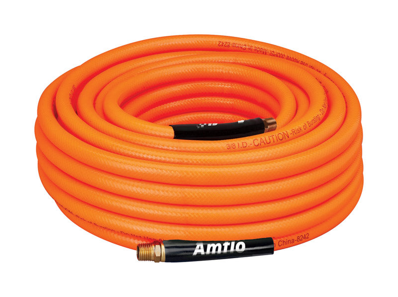 AMFLO - Amflo 100 ft. L X 3/8 in. D Polyvinyl Air Hose 300 psi Orange