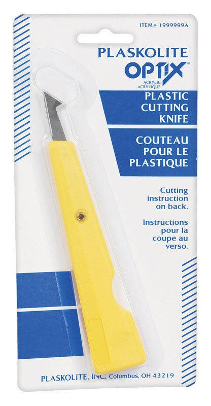 PLASKOLITE - Plaskolite Optix Fixed Blade Knife Yellow