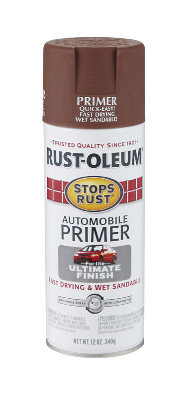 RUST-OLEUM - Rust-Oleum Stops Rust Red Flat Oil-Based Alkyd Automotive Spray Primer 12 oz