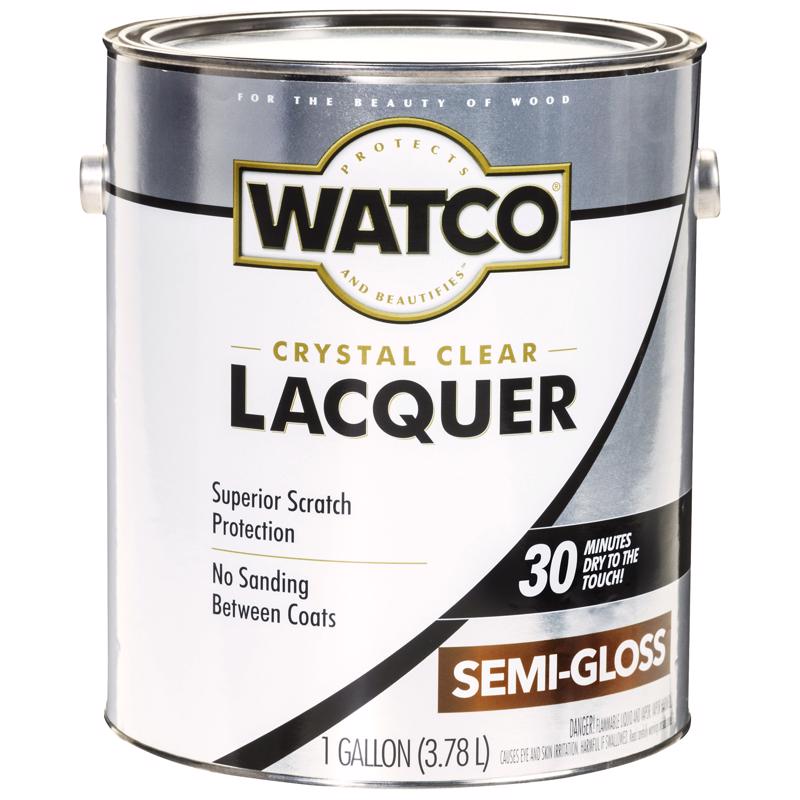 WATCO - Watco Semi-Gloss Clear Oil-Based Alkyd Wood Finish Lacquer 1 gal - Case of 2