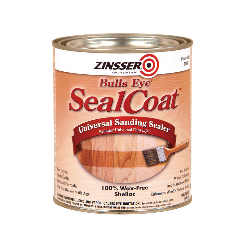 BULLS EYE - Zinsser Bulls Eye SealCoat Flat/Matte Clear Oil-Based Universal Sanding Sealer 1 qt