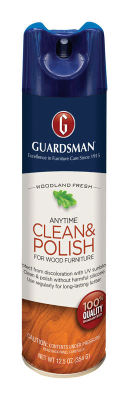 GUARDSMAN - Guardsman Anytime Clean & Polish Woodland Fresh Scent Furniture Cleaner and Polish 12.5 oz Spray