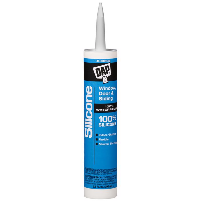 DAP - DAP Aluminum Silicone Rubber Door/Siding/ Window Sealant 10.1 oz - Case of 12