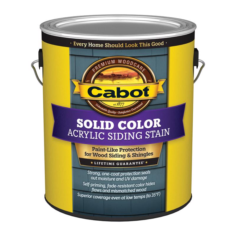 CABOT - Cabot Solid Color Acrylic Siding Solid Tintable Ultra White Base Acrylic Siding Stain 1 gal - Case of 4