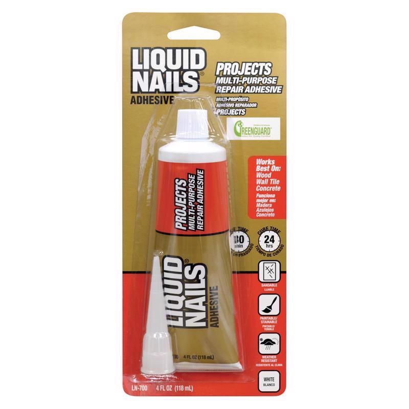 LIQUID NAILS - Liquid Nails Small Projects High Strength Latex Adhesive 4 oz - Case of 6