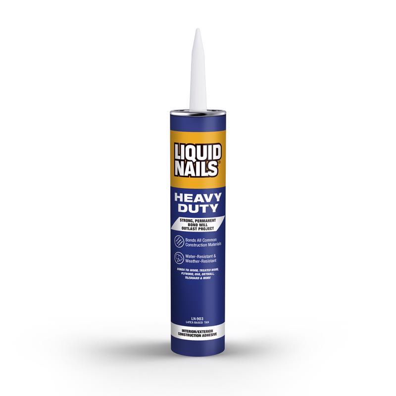 LIQUID NAILS - Liquid Nails Heavy Duty Acrylic Latex Construction Adhesive 10 oz - Case of 12