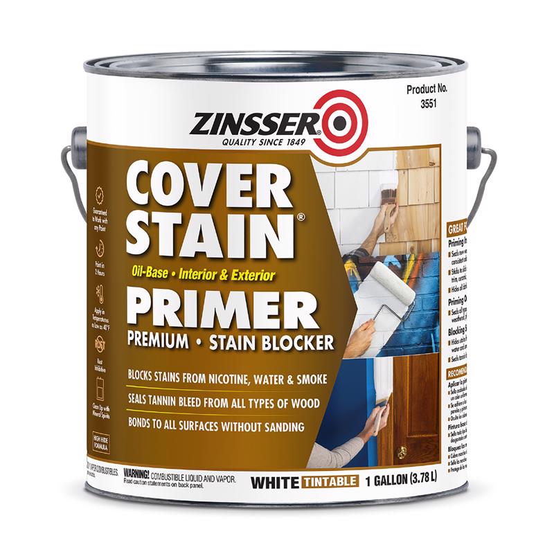 ZINSSER - Zinsser Cover Stain White Oil-Based Alkyd Primer and Sealer 1 gal - Case of 4