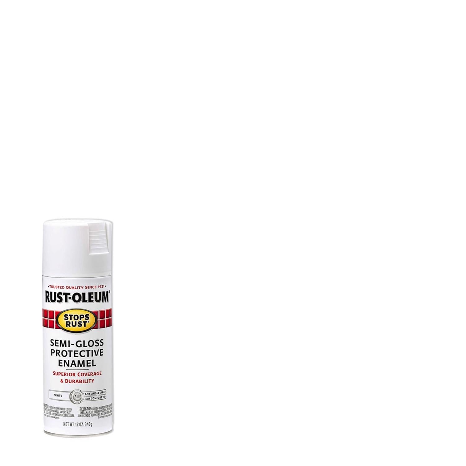 Rust-Oleum Stops Rust Semi-Gloss White Spray Paint 12 oz - Case of 6