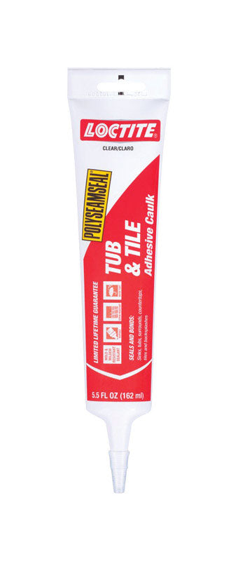 LOCTITE - Loctite Polyseamseal Clear Acrylic Latex Tub and Tile Adhesive Caulk 5.5 oz