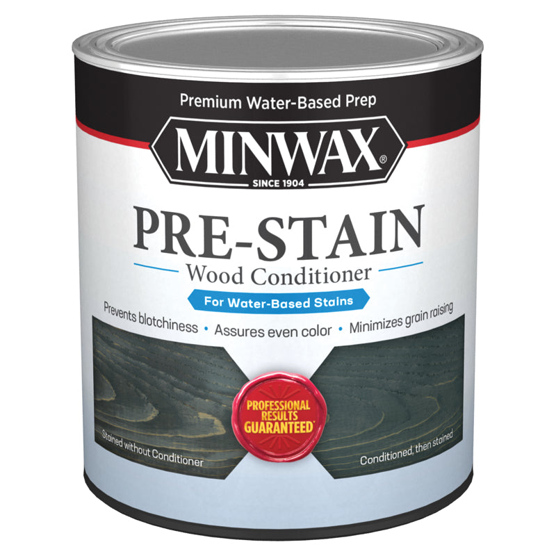 MINWAX - Minwax Water-Based Pre-Stain Wood Conditioner Water-Based Pre-Stain Wood Conditioner 1 qt