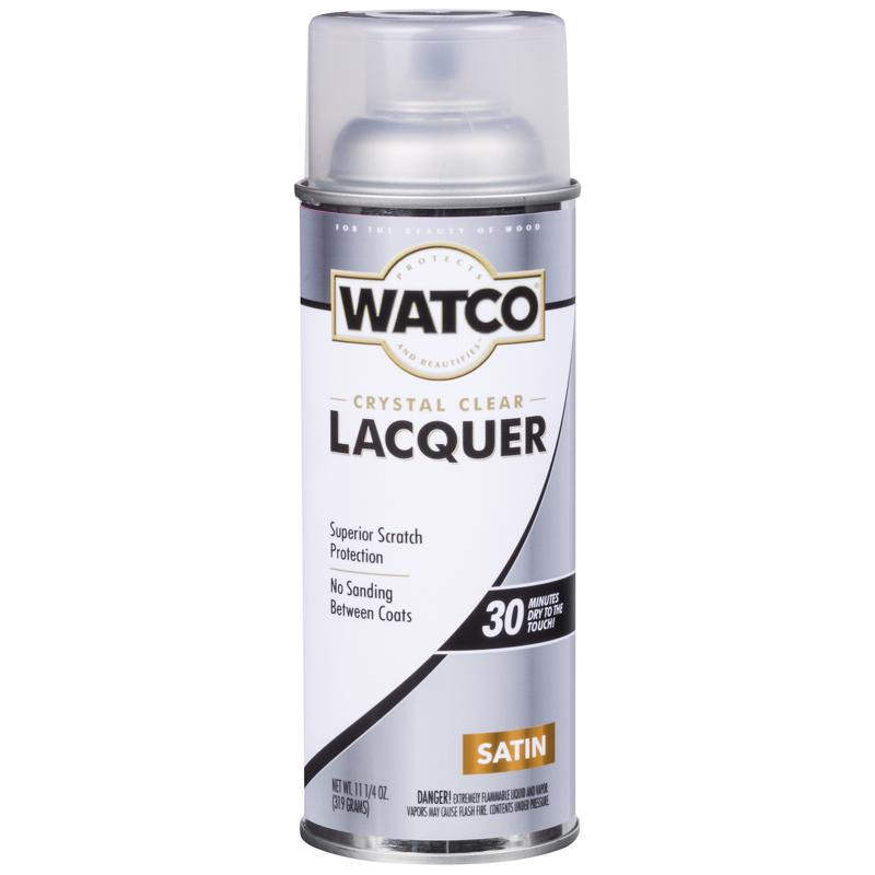 WATCO - Watco Satin Clear Oil-Based Alkyd Wood Finish Lacquer Spray 11.25 oz - Case of 6