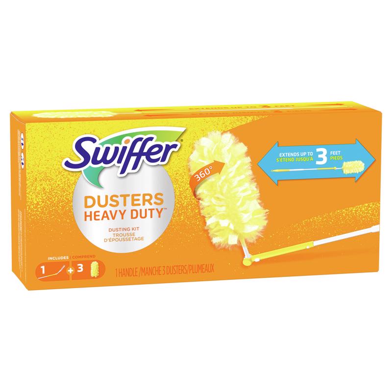 SWIFFER - Swiffer 360 Heavy Duty Dusters Microfiber 360 Duster Kit 3 pk