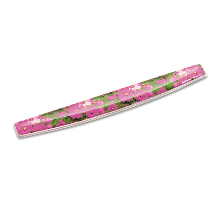 Fellowes - Photo Gel Keyboard Wrist Rest with Microban Protection, 18.56 x 2.31, Pink Flowers Design