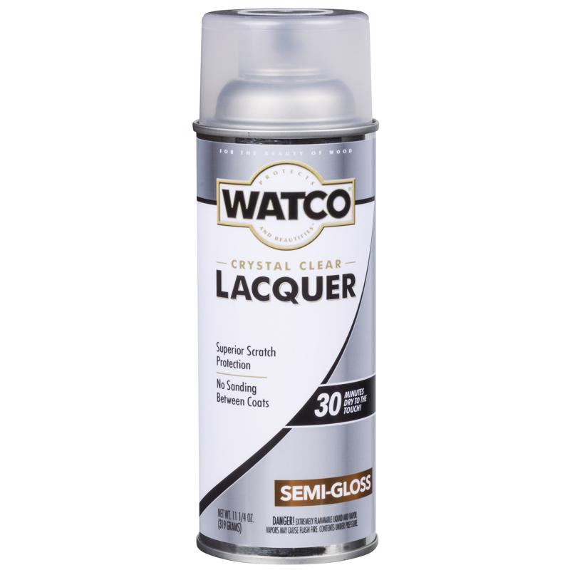 WATCO - Watco Semi-Gloss Clear Oil-Based Alkyd Wood Finish Lacquer Spray 11.25 oz - Case of 6