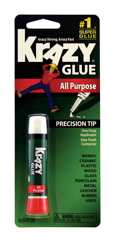 INSTANT KRAZY GLUE - Krazy Glue High Strength Polyvinyl acetate homopolymer All Purpose Adhesive 0.07 oz