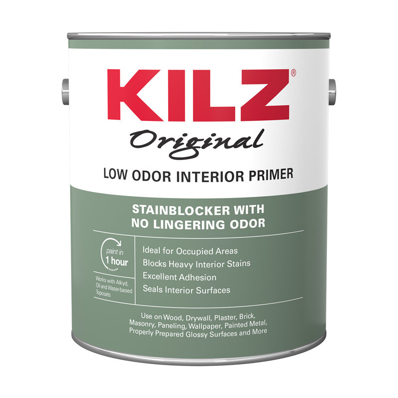 KILZ - KILZ Original White Flat Oil-Based Alkyd Oil Primer 1 gal - Case of 4 [10041]