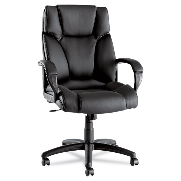 Alera - Alera Fraze Series Executive High-Back Swivel/Tilt Bonded Leather Chair, Supports 275 lb, 17.71" to 21.65" Seat Height, Black