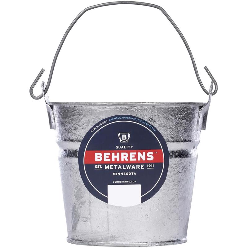 BEHRENS - Behrens Hot Dipped 2 qt Galvanized Pail Gray