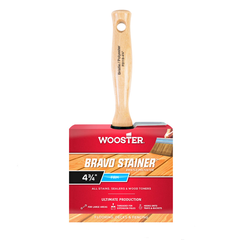 WOOSTER - Wooster Bravo Stainer 4-3/4 in. Flat Paint Brush