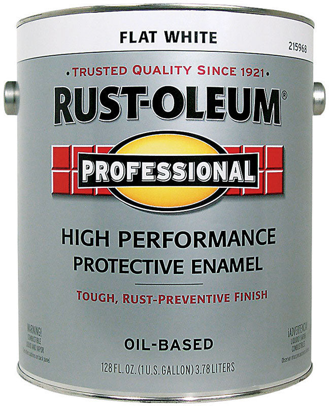 RUST-OLEUM - Rust-Oleum Professional High Performance Indoor and Outdoor Flat White Protective Paint 1 gal - Case of 2