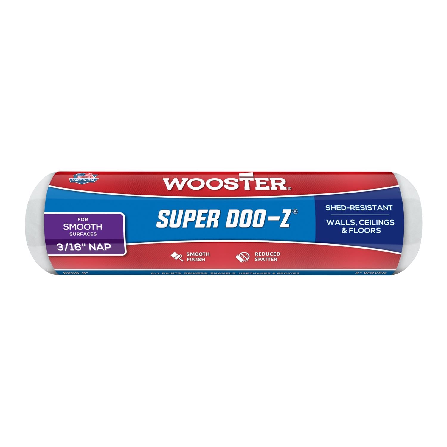 Wooster Super Doo-Z Fabric 9 in. W X 3/16 in. Regular Paint Roller Cover 1 pk - Case of 12