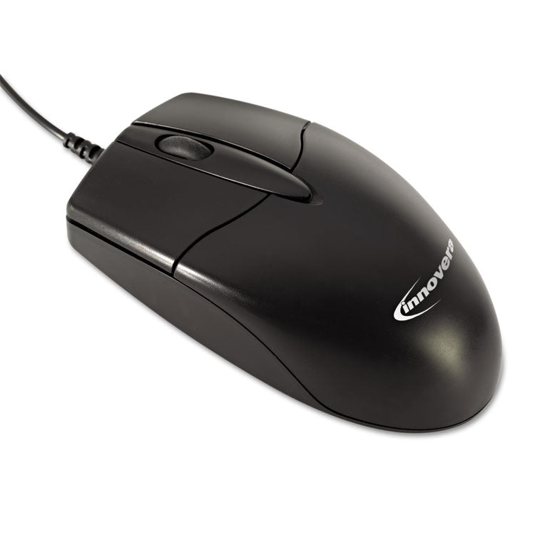 Innovera - Mid-Size Optical Mouse, USB 2.0, Left/Right Hand Use, Black