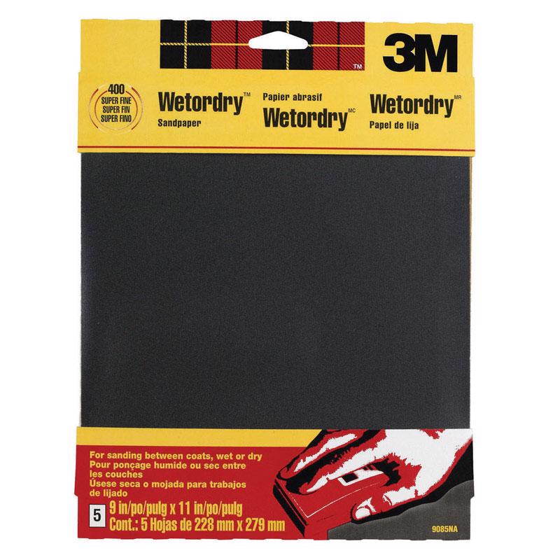 3M - 3M Wetordry 11 in. L X 9 in. W 400 Grit Silicon Carbide Sandpaper 5 pk - Case of 10