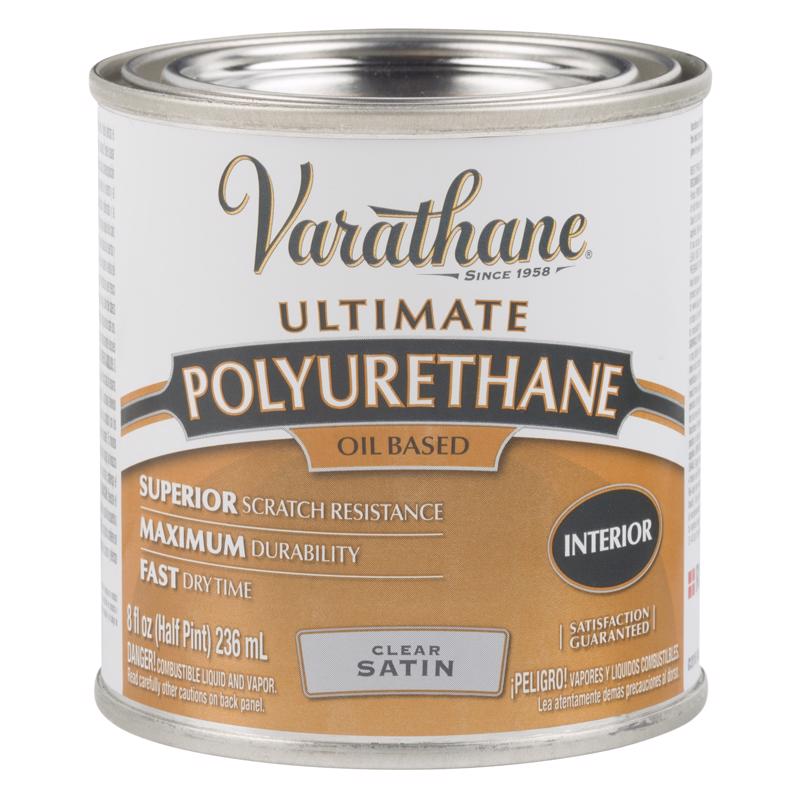 VARATHANE - Varathane Ultimate Satin Clear Oil-Based Polyurethane 8 oz