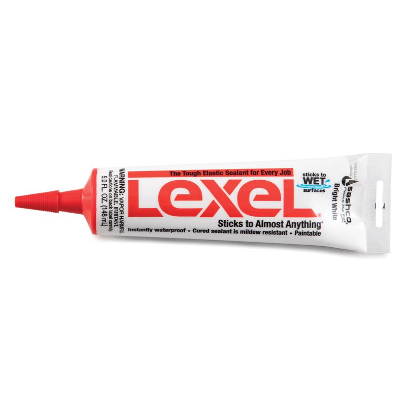 LEXEL - Sashco Lexel White Low VOC Synthetic Rubber All Purpose Caulk 5 oz