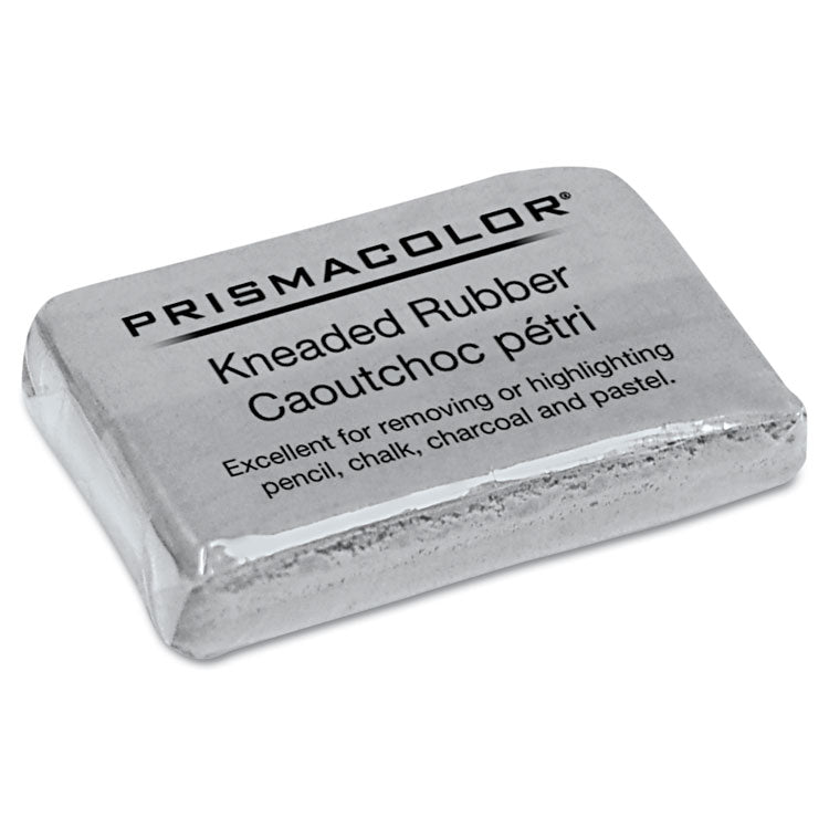 Prismacolor - Design Kneaded Rubber Art Eraser, For Pencil Marks, Rectangular Block, Large, Gray