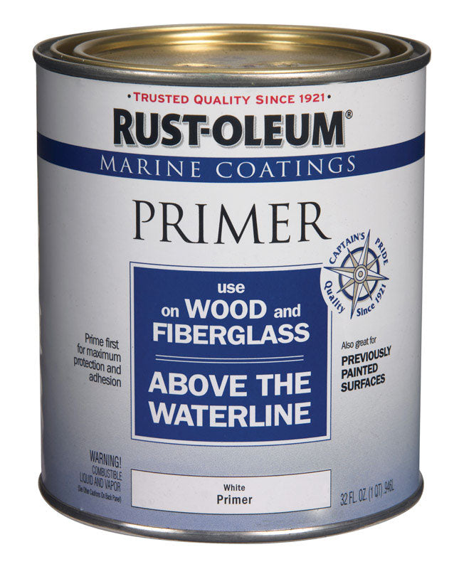 RUST-OLEUM - Rust-Oleum Marine Coatings  Wood & Fiberglass White Primer 1 qt