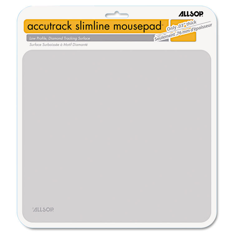 Allsop - Accutrack Slimline Mouse Pad, 8.75 x 8, Silver