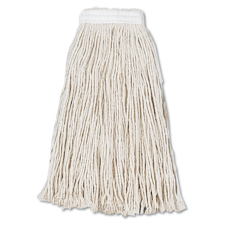 Boardwalk - Cut-End Wet Mop Head, Cotton, #16, White, 12/Carton