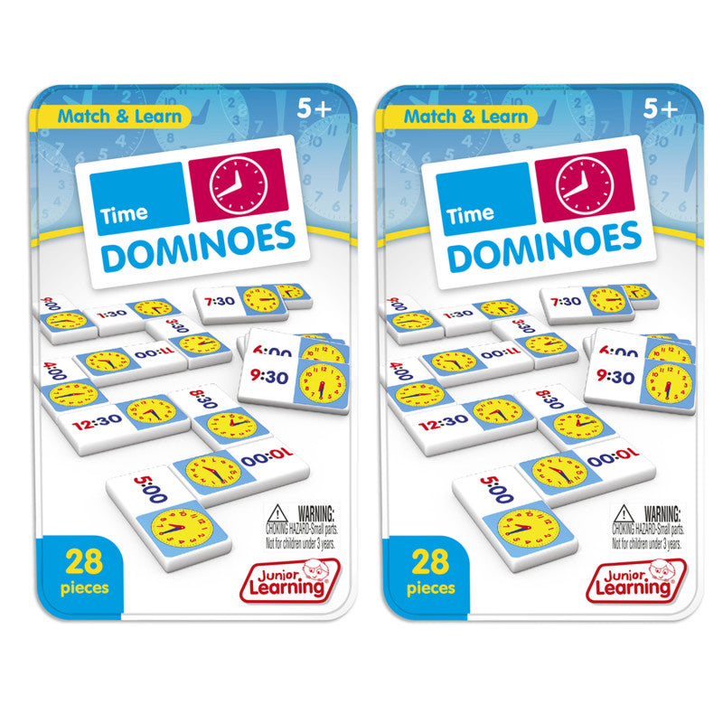 JUNIOR LEARNING - Time Dominoes, 2 Sets
