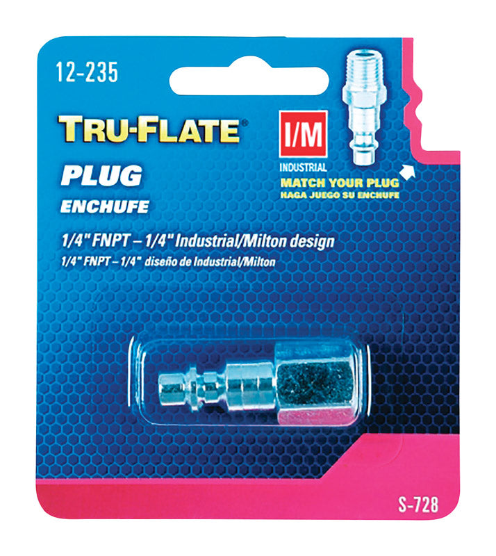 TRU-FLATE - Tru-Flate Steel Air Plug 1/4 in. Female 1 pc [TRFL12235]