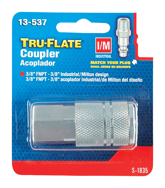 TRU-FLATE - Tru-Flate Steel Quick Change Coupler 3/8 in. Female 1 pc